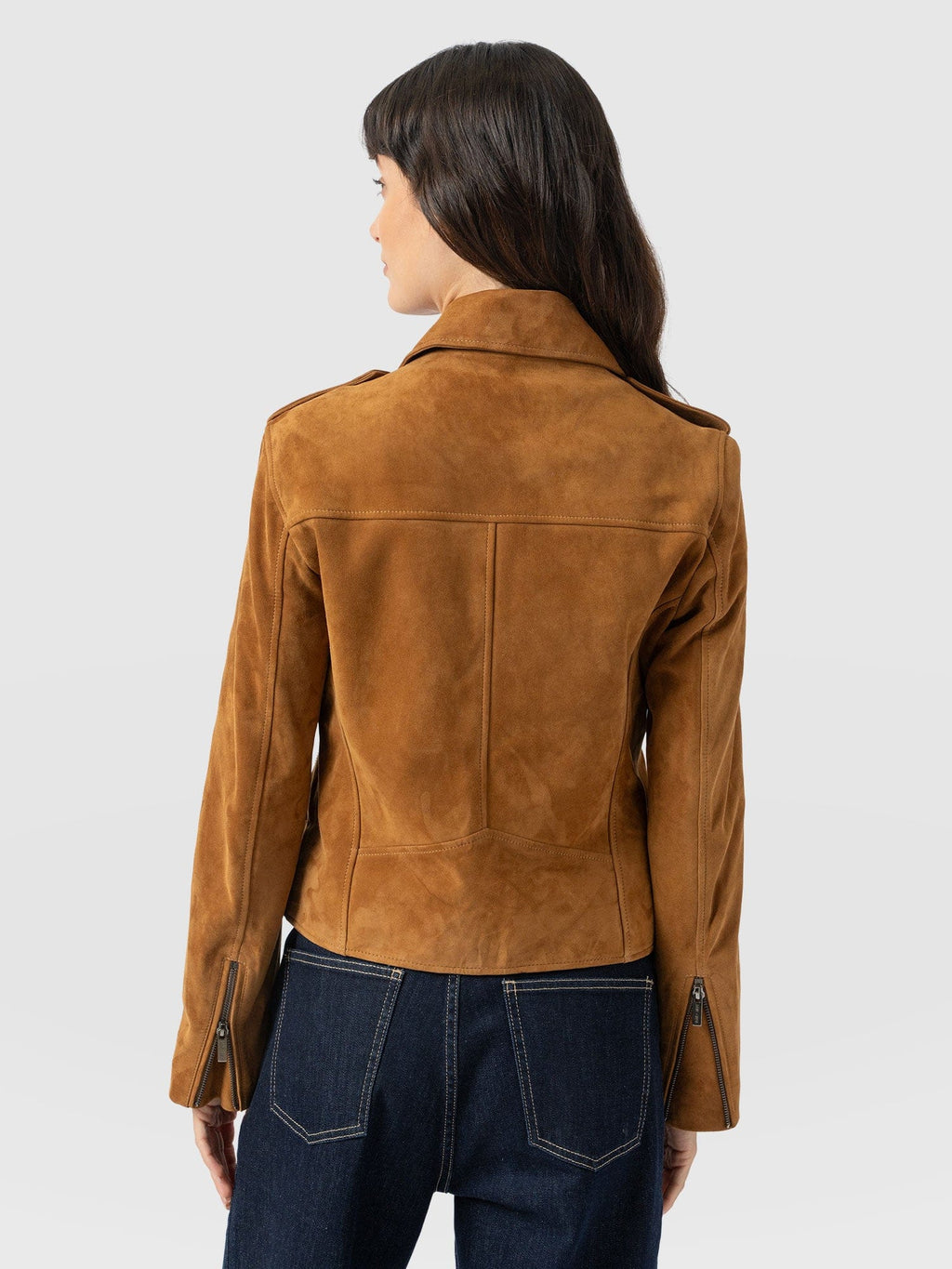 Luther Leather Jacket - Camel Suede