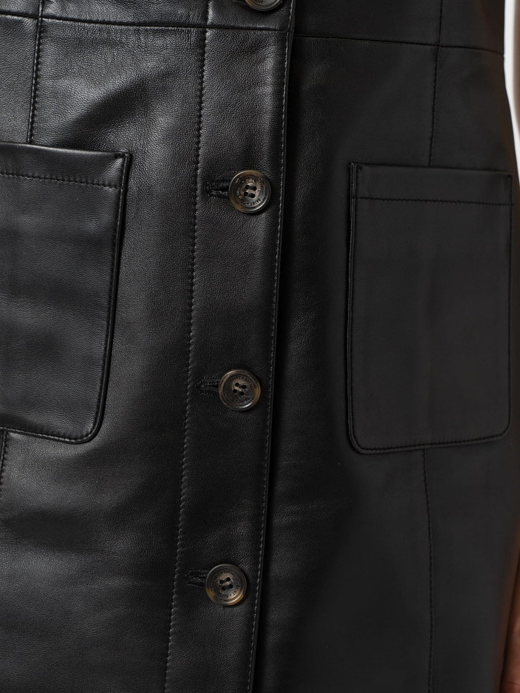 Luther Mini Dress - Black Leather