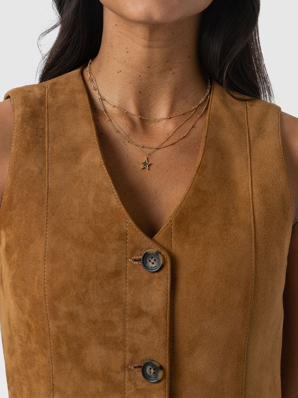 Luther Suede Mini Dress - Camel