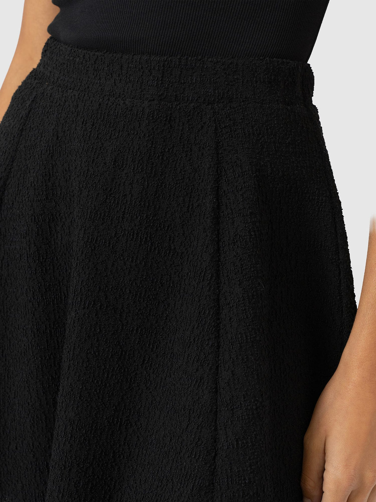 Macie Mini Skirt - Black Boucle