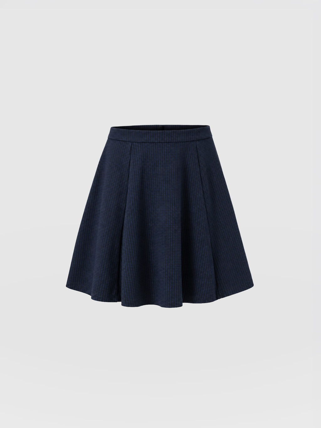 Macie Mini Skirt - Navy Mini Houndstooth