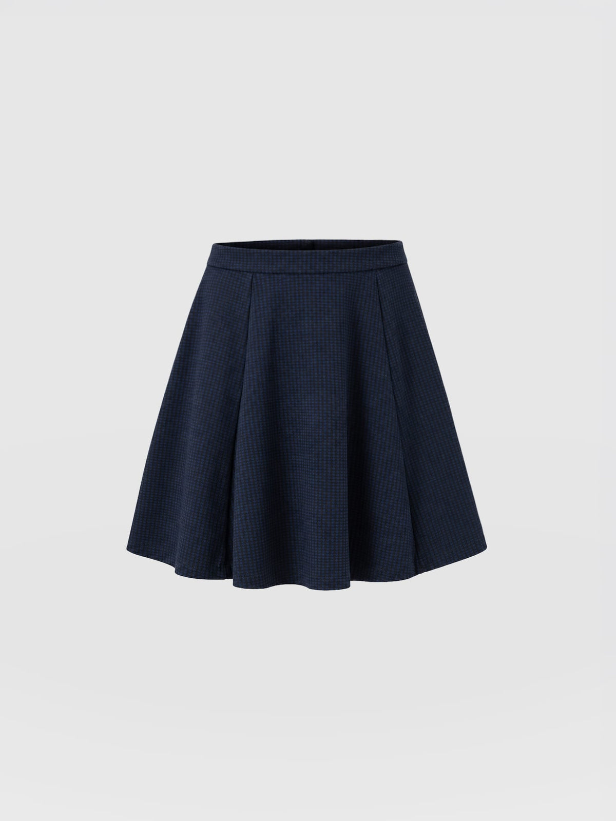 Macie Mini Skirt - Navy Mini Houndstooth