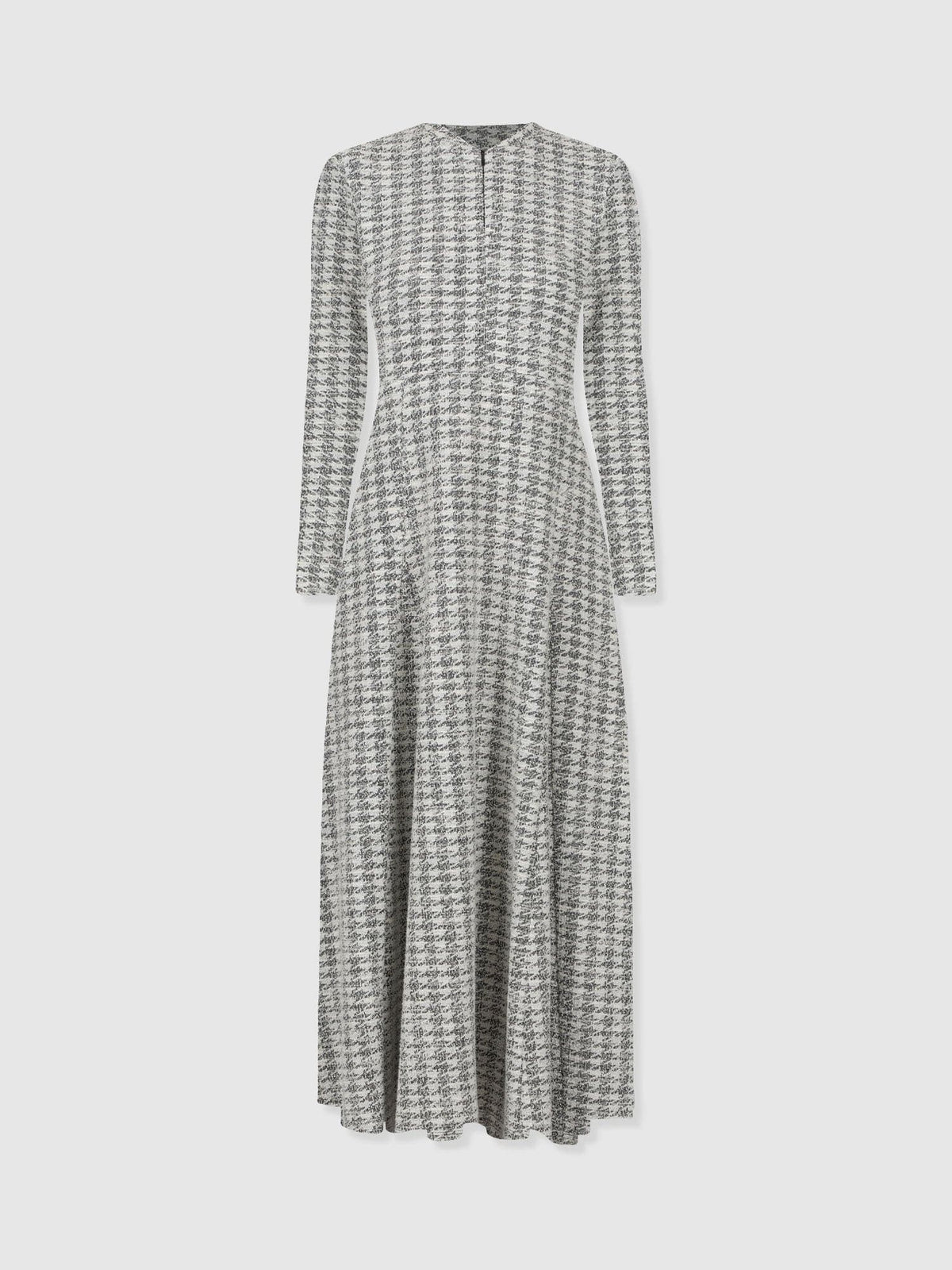 Macie Zip Up Dress - Cream Boucle