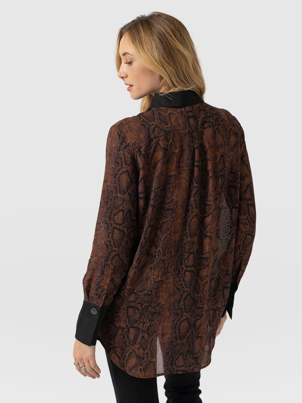 Madison Shirt - Brown Snake