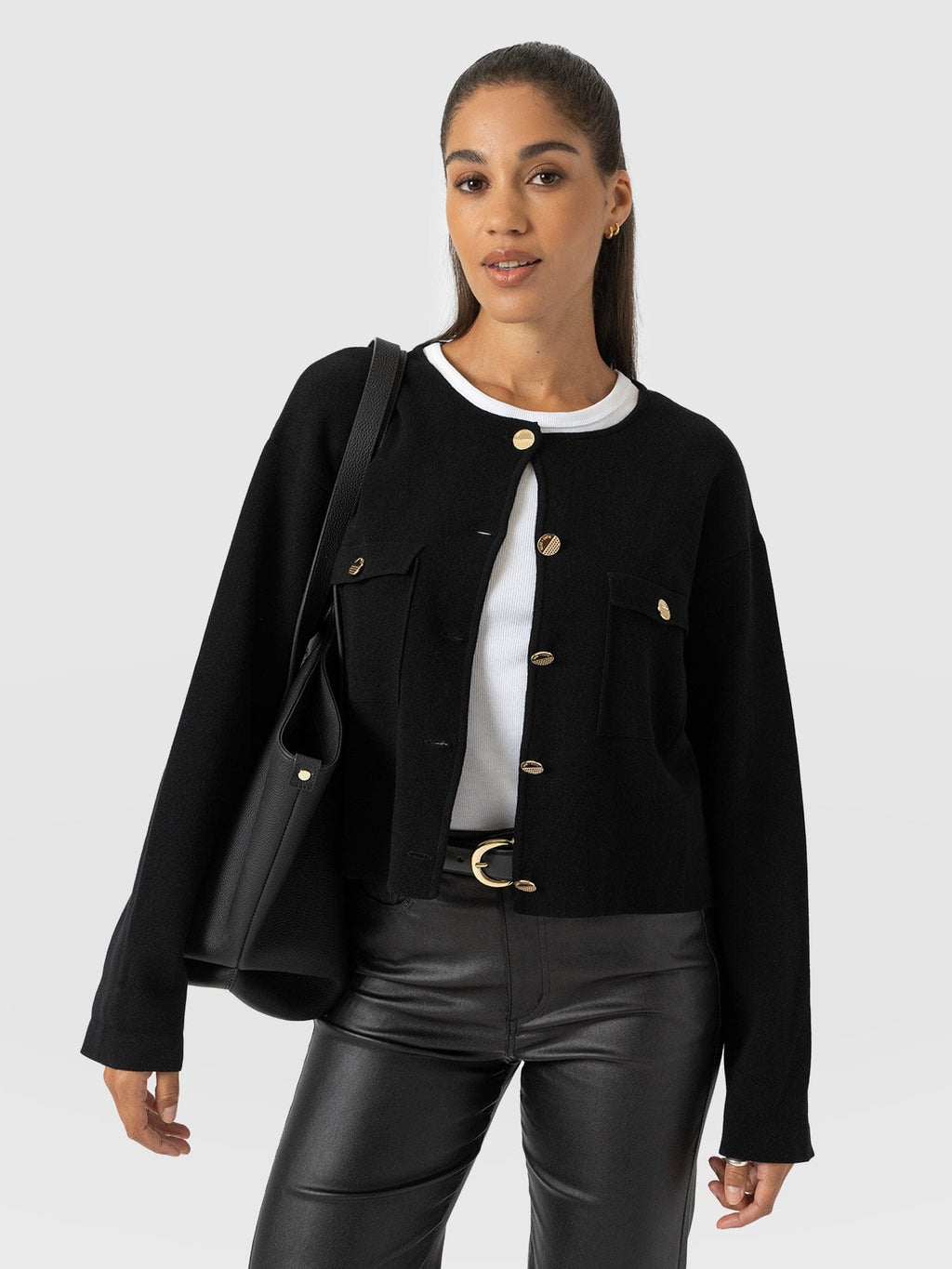 Maeva Knit Jacket - Black