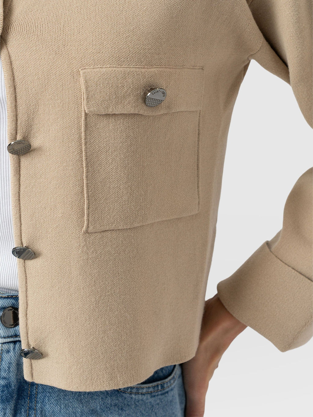 Maeva Knit Jacket - Cream