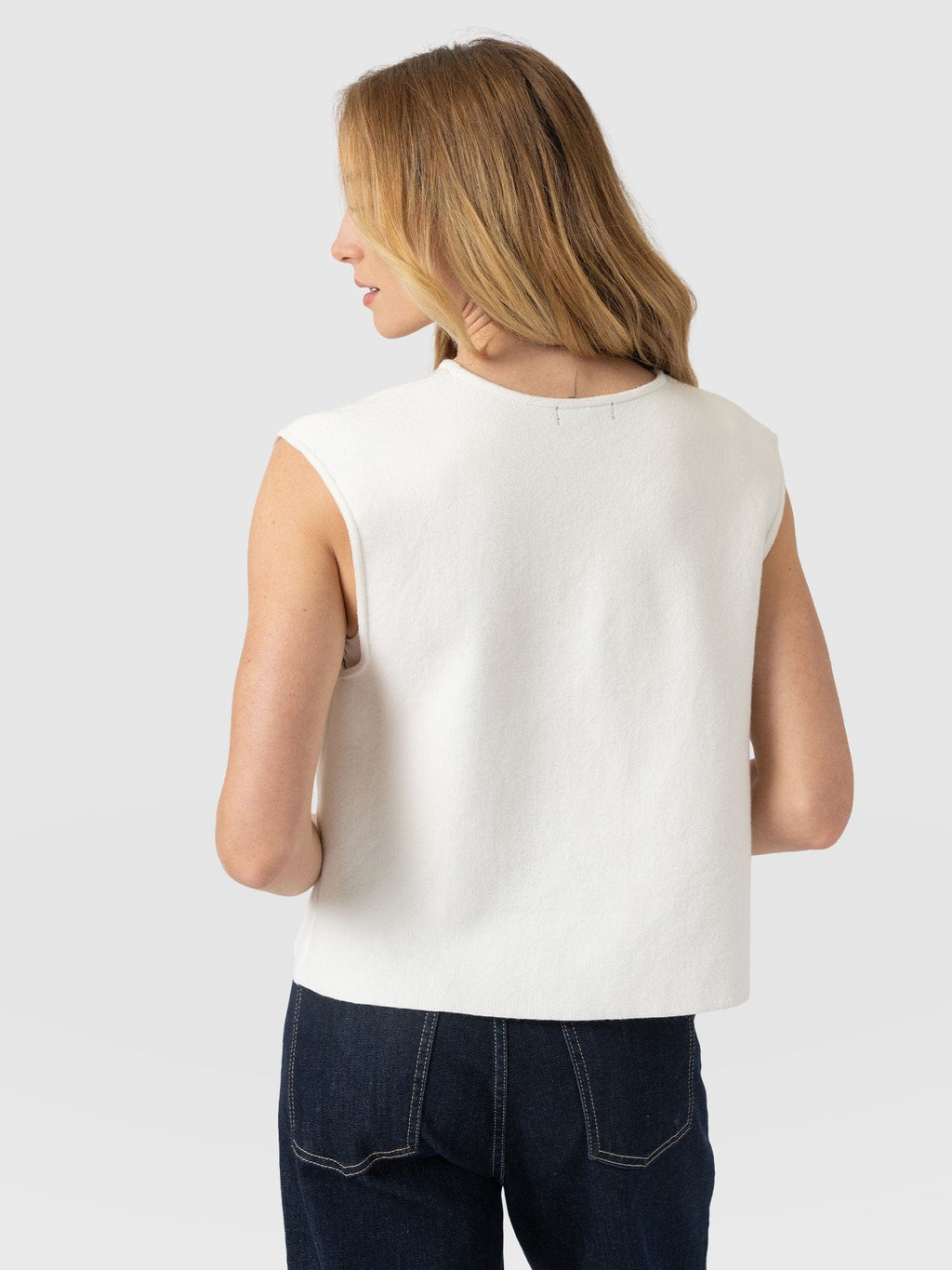 Maeva Knit Waistcoat - Cream