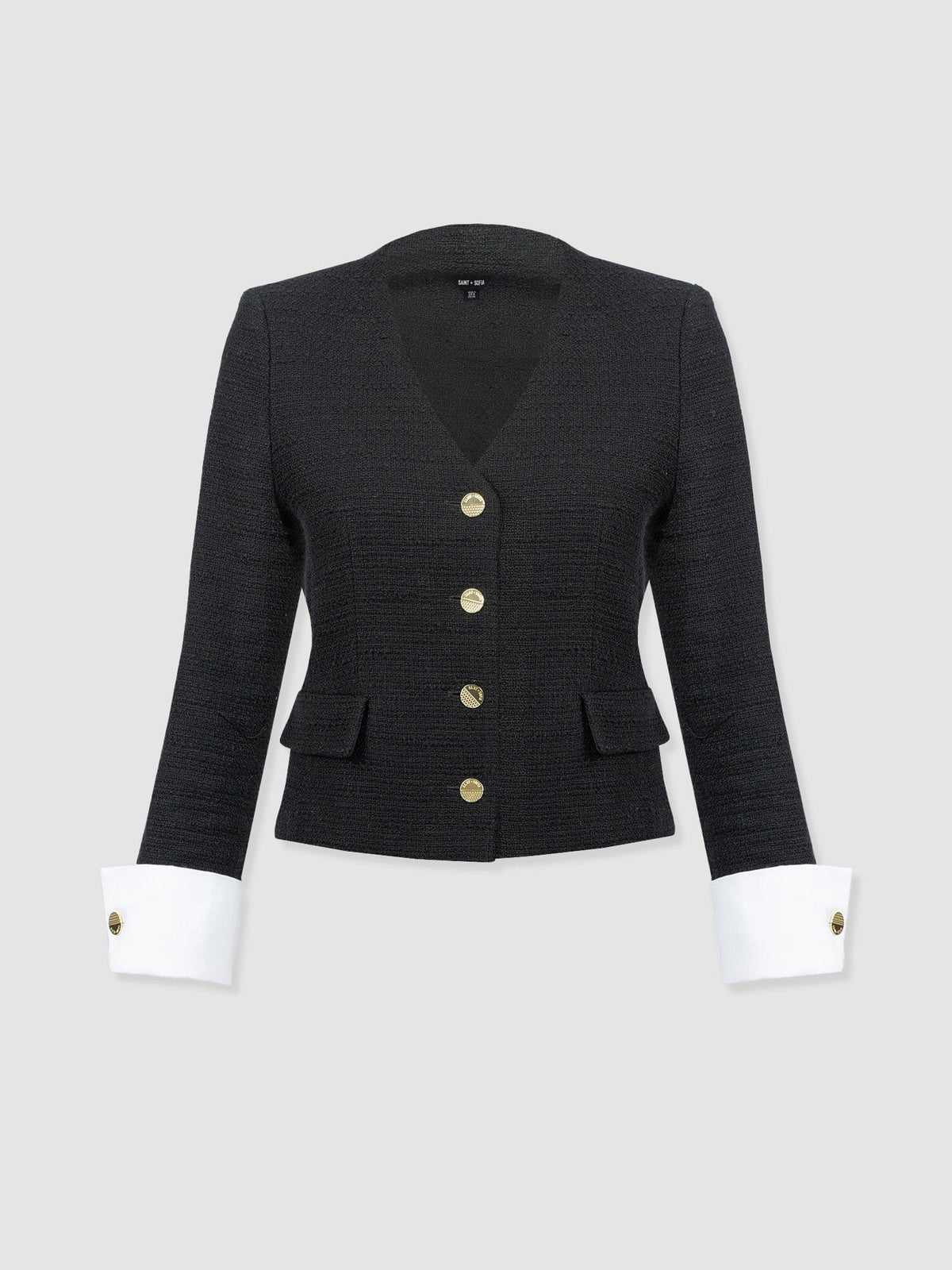 Margot V Neck Jacket - Black