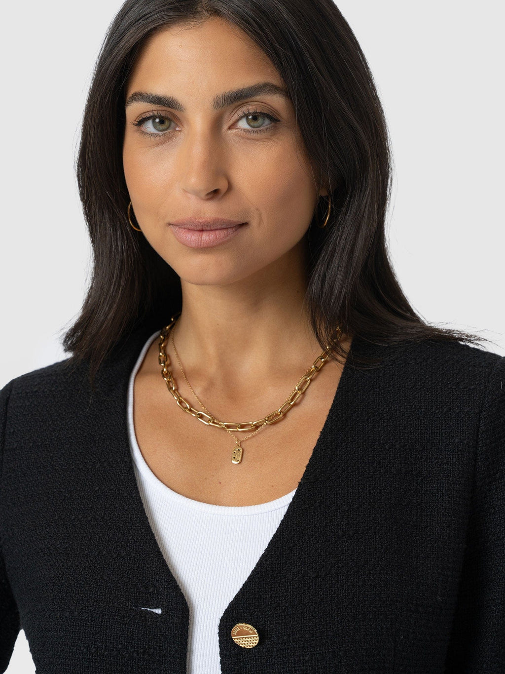 Margot V Neck Jacket - Black