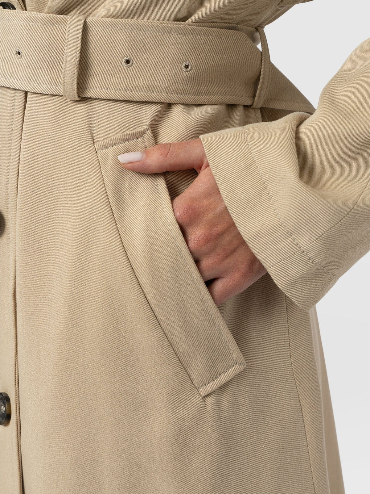 Marion Double Breasted Trench - Beige