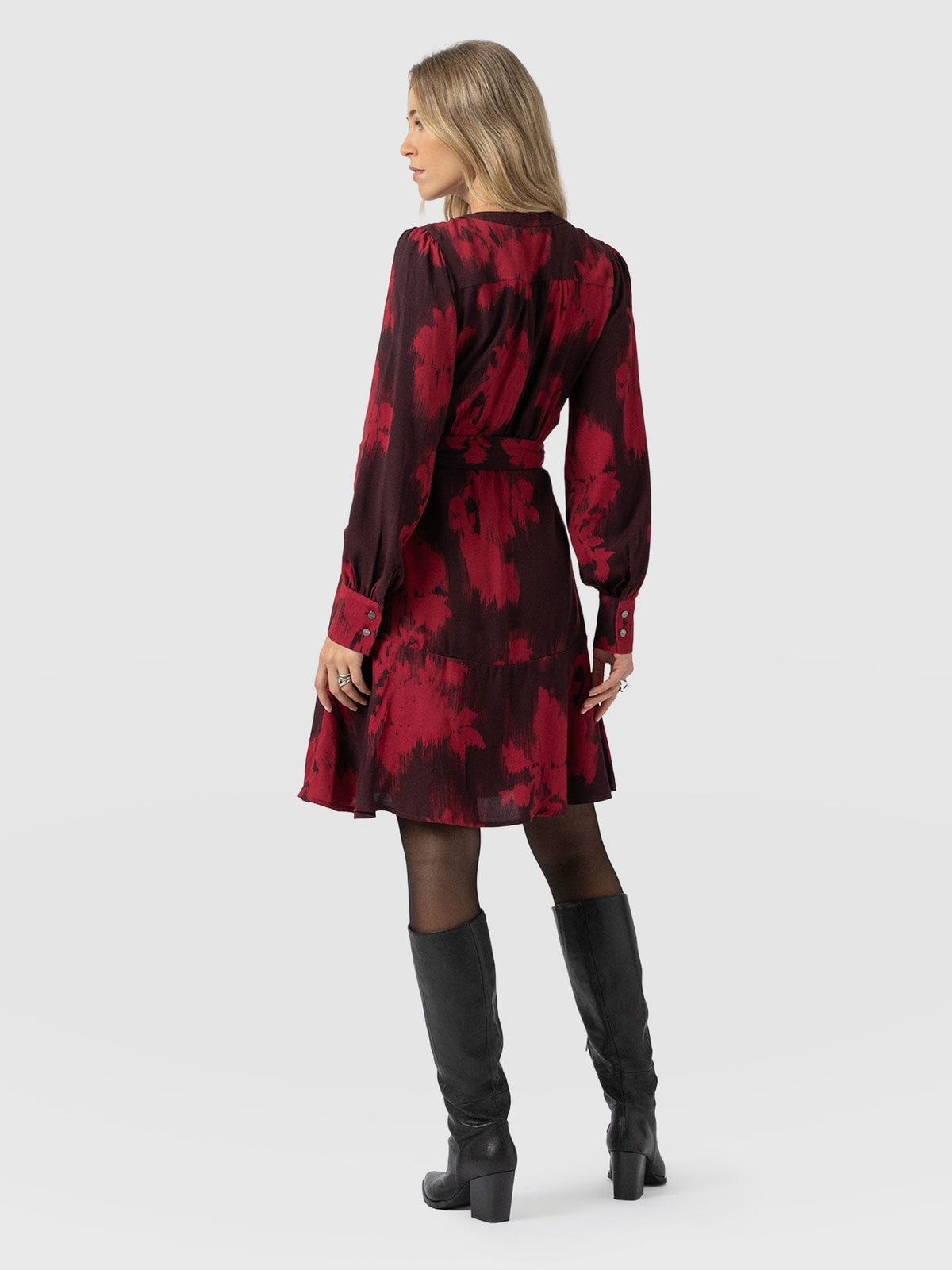 Mini Adaline Zip Up Dress - Pink Fade Floral
