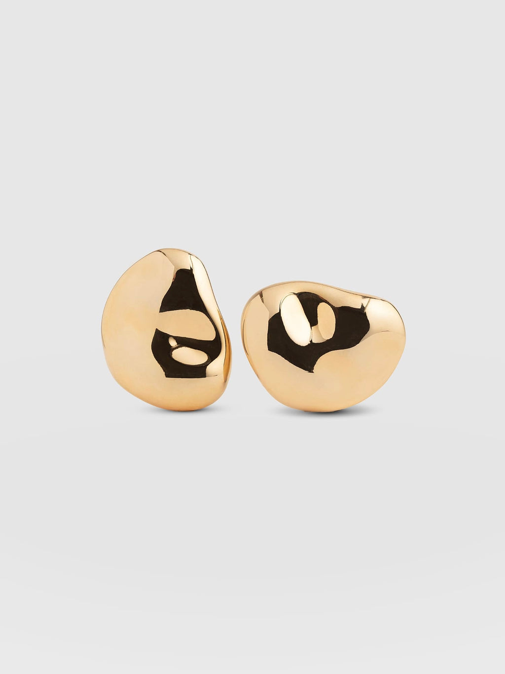 Mottled Stud Earrings - Gold