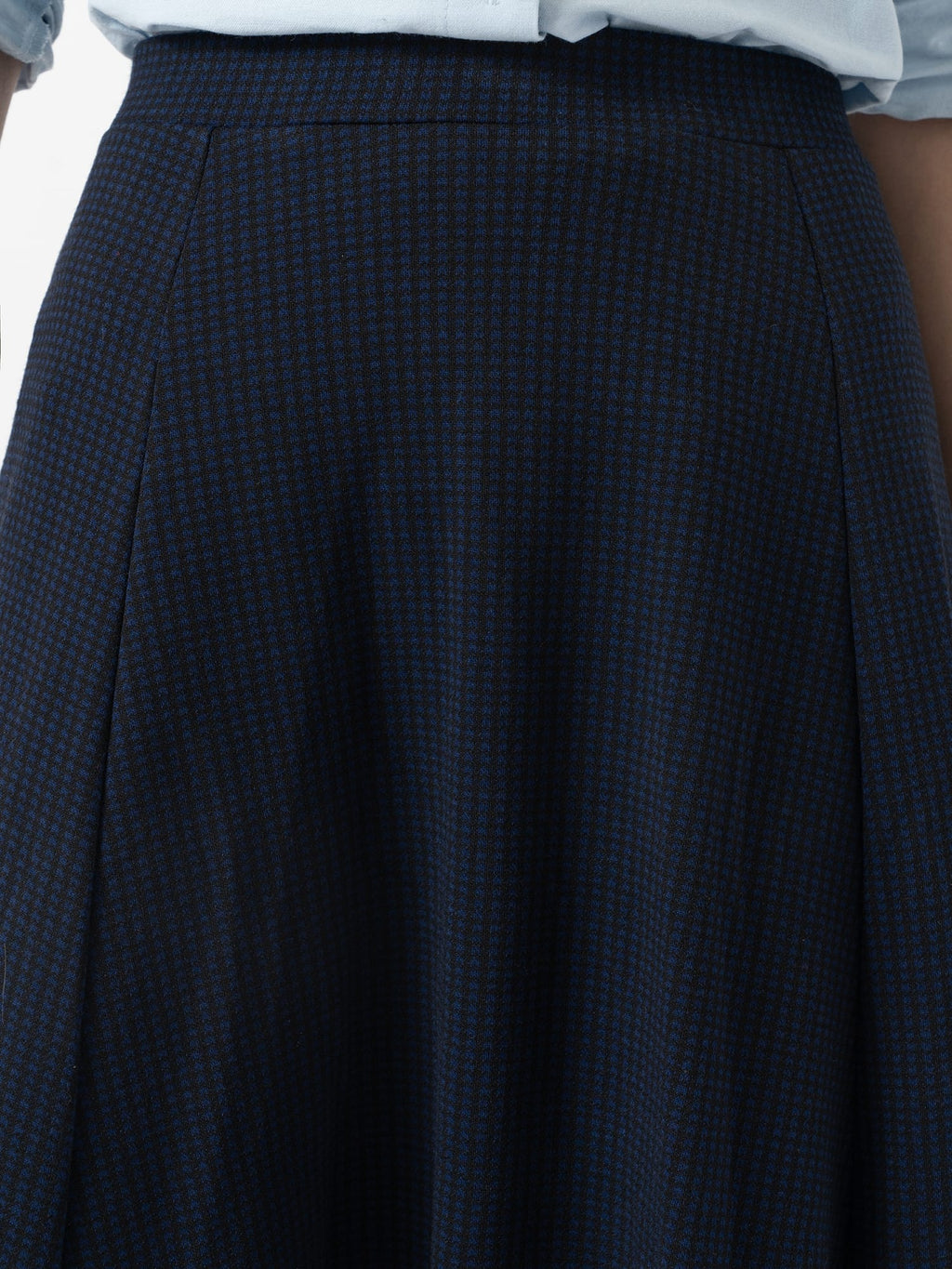 Neve Fit & Flare Skirt - Navy Mini Houndstooth