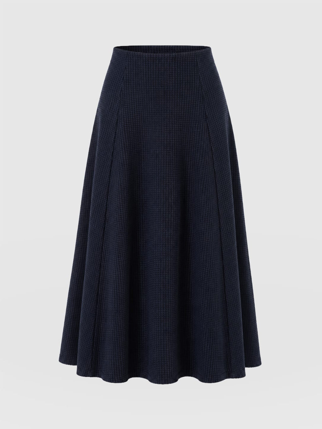 Neve Fit & Flare Skirt - Navy Mini Houndstooth