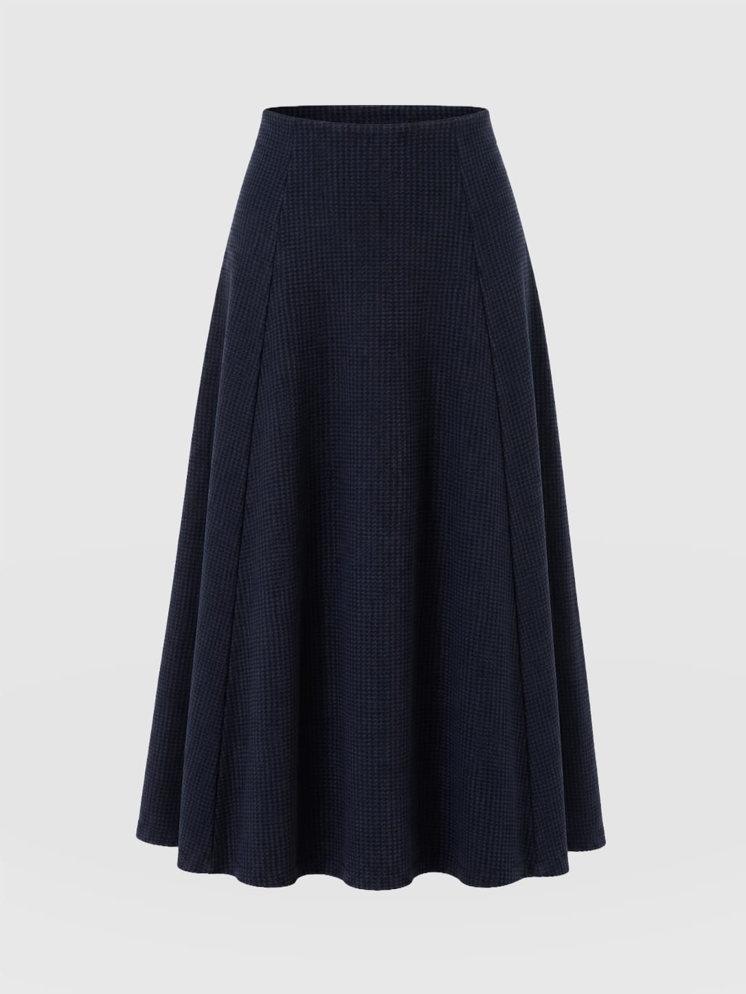 Neve Fit & Flare Skirt - Navy Mini Houndstooth