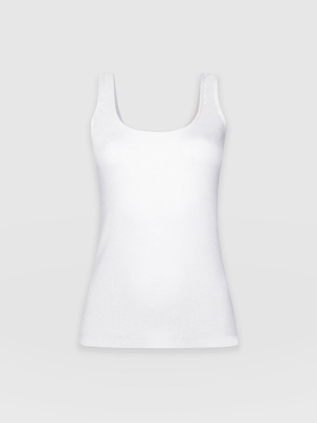 Olivia Rib Vest - White
