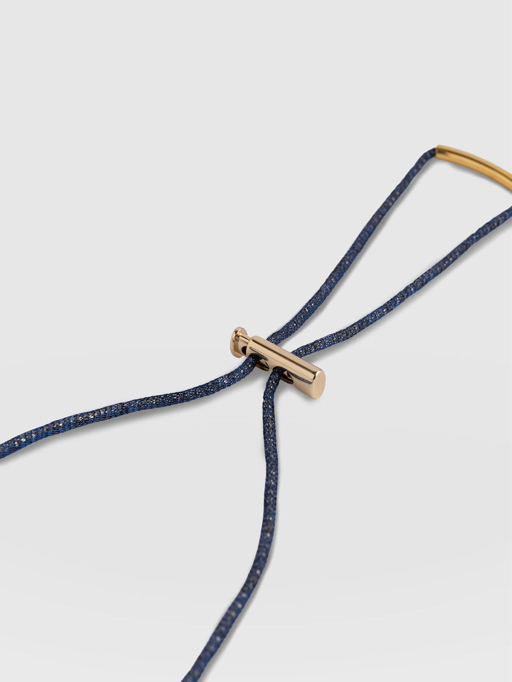 Oval Pendant Necklace - Navy