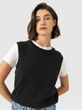 Oxford Cashmere Sleeveless Knit - Black