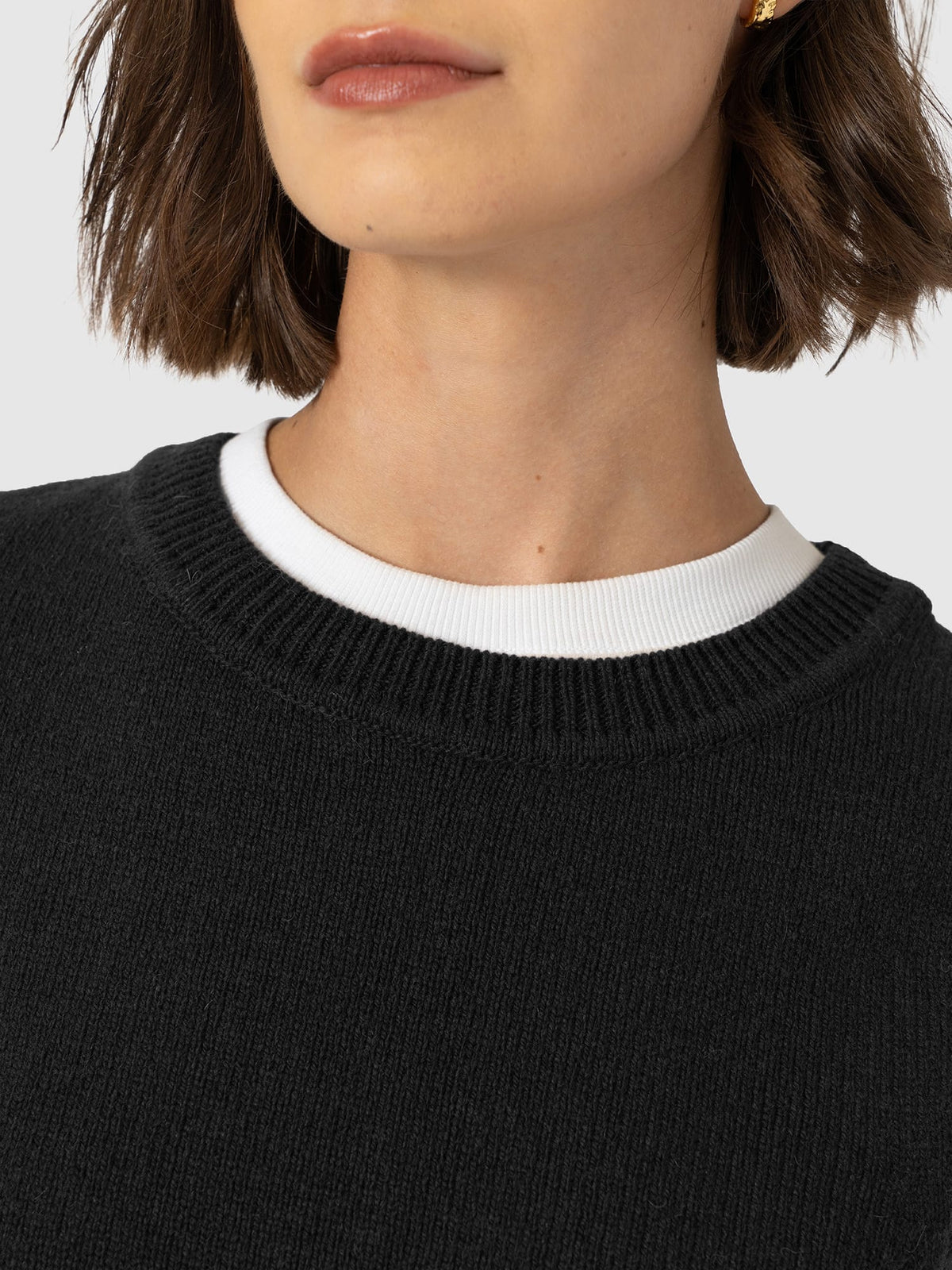 Oxford Cashmere Sleeveless Knit - Black