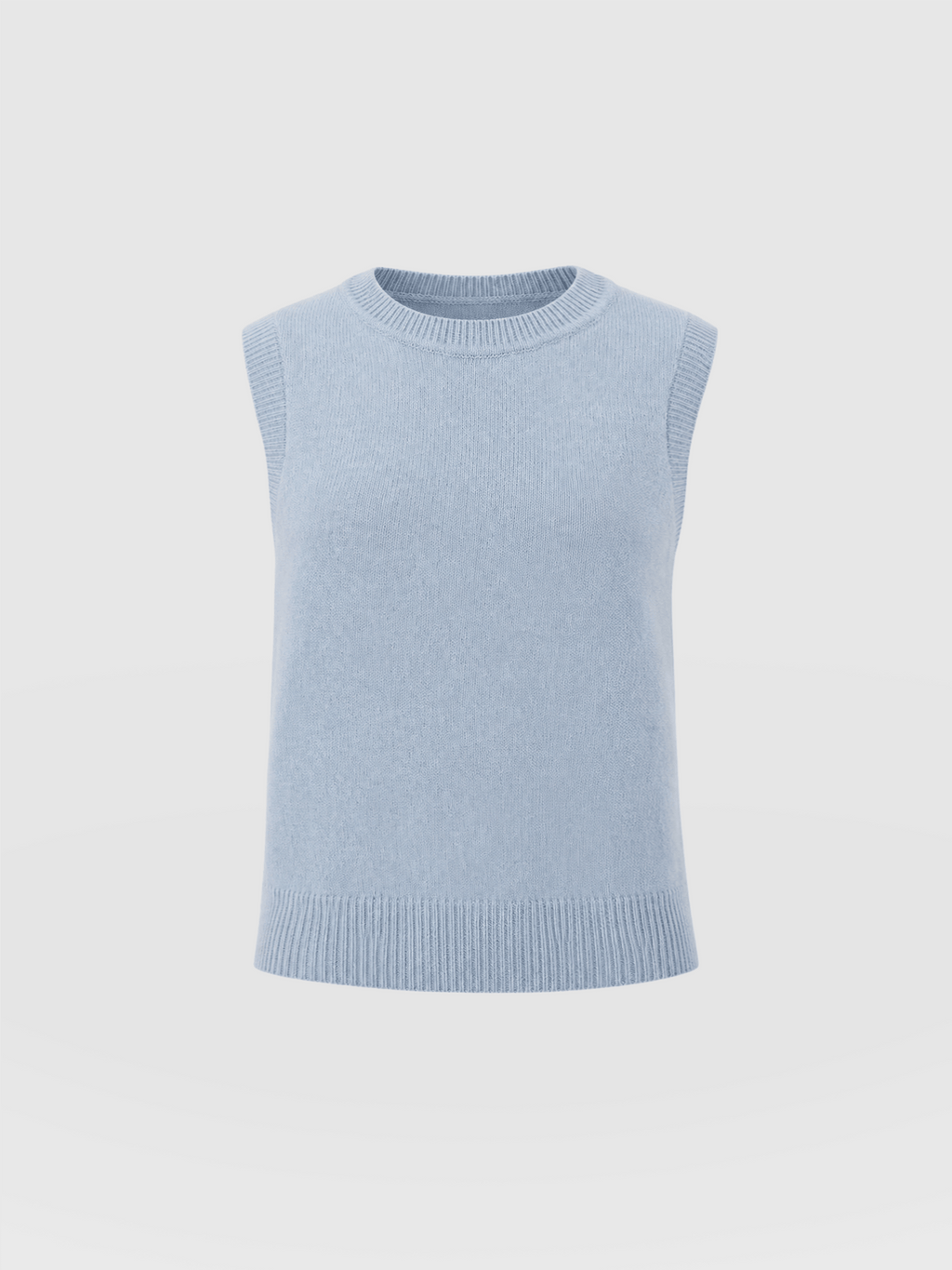 Oxford Cashmere Sleeveless Knit - Blue