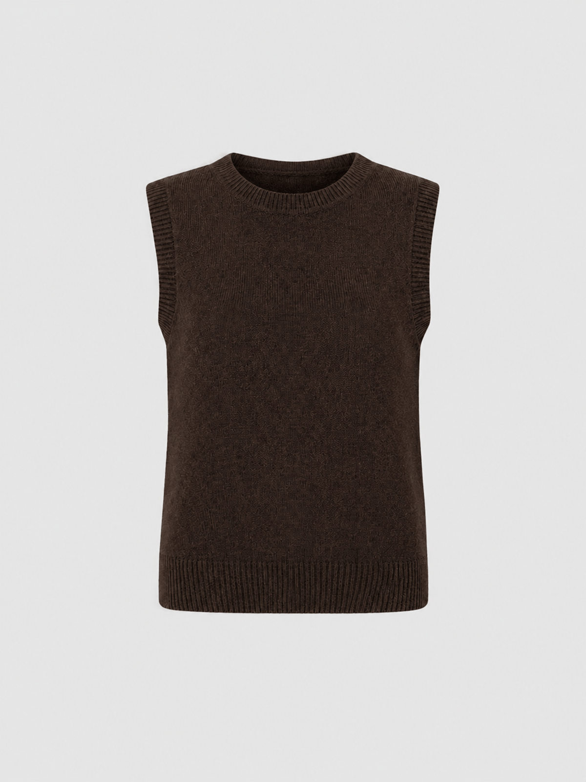 Oxford Cashmere Sleeveless Knit - Brown
