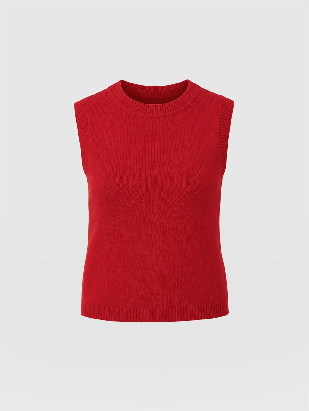 Oxford Cashmere Sleeveless Knit - Red