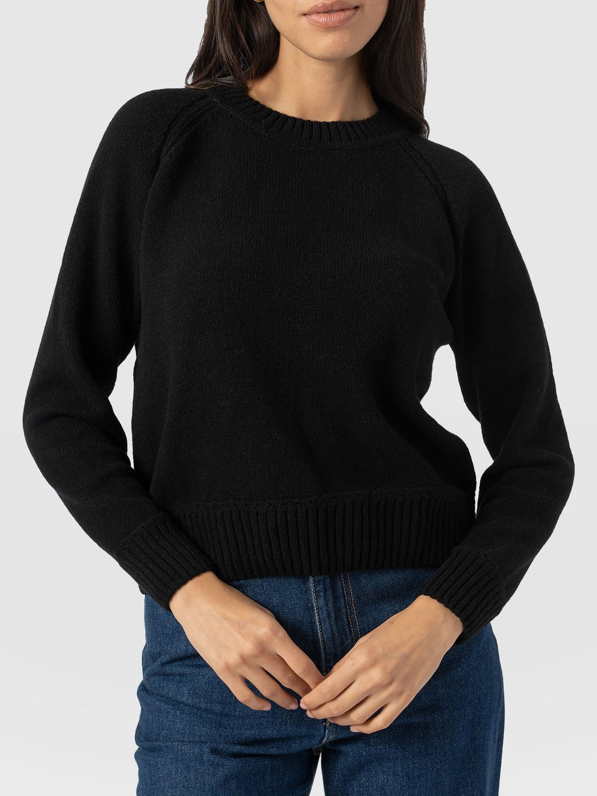 Oxford Cashmere Sweater - Black