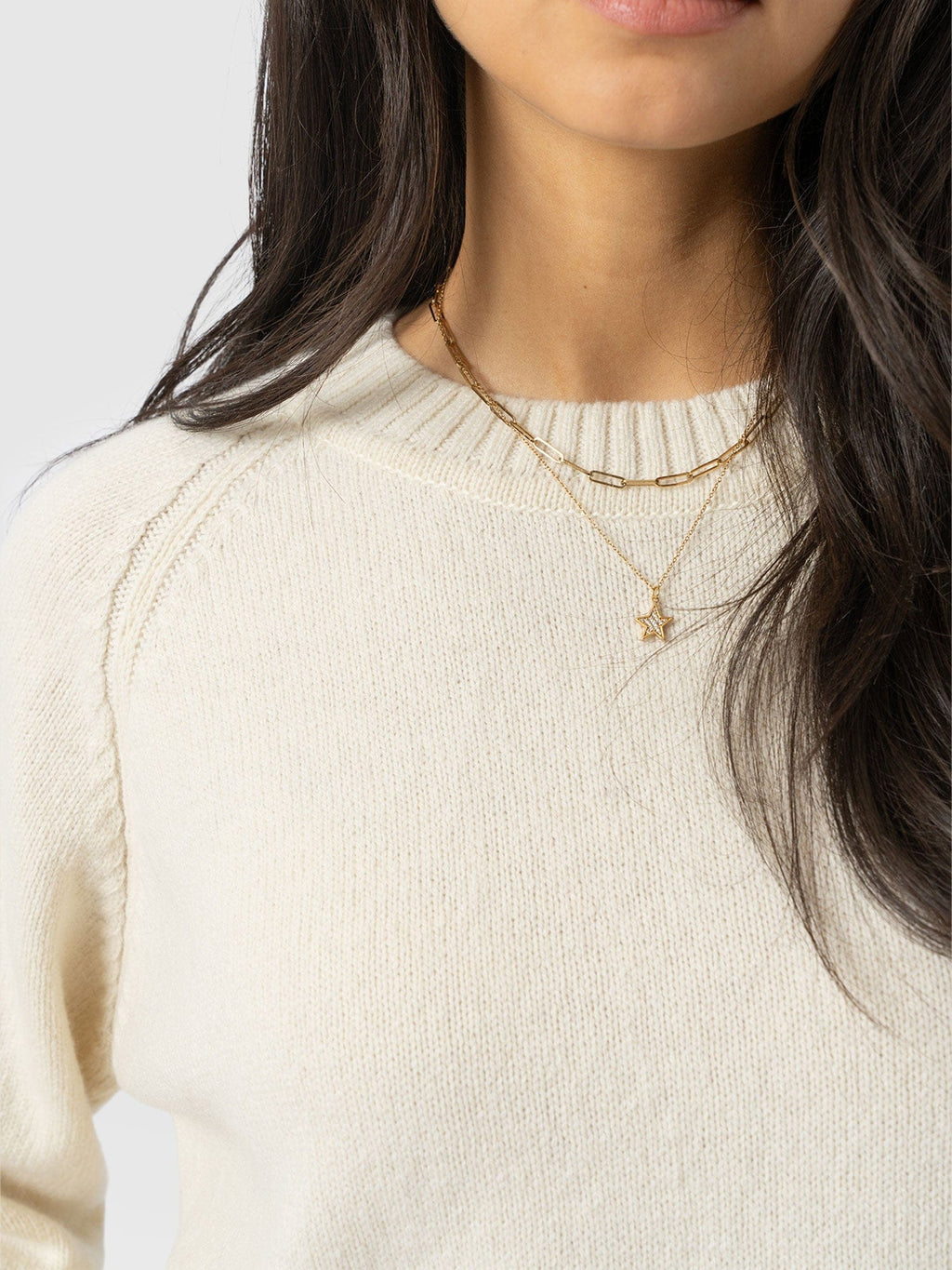 Oxford Cashmere Sweater - Cream