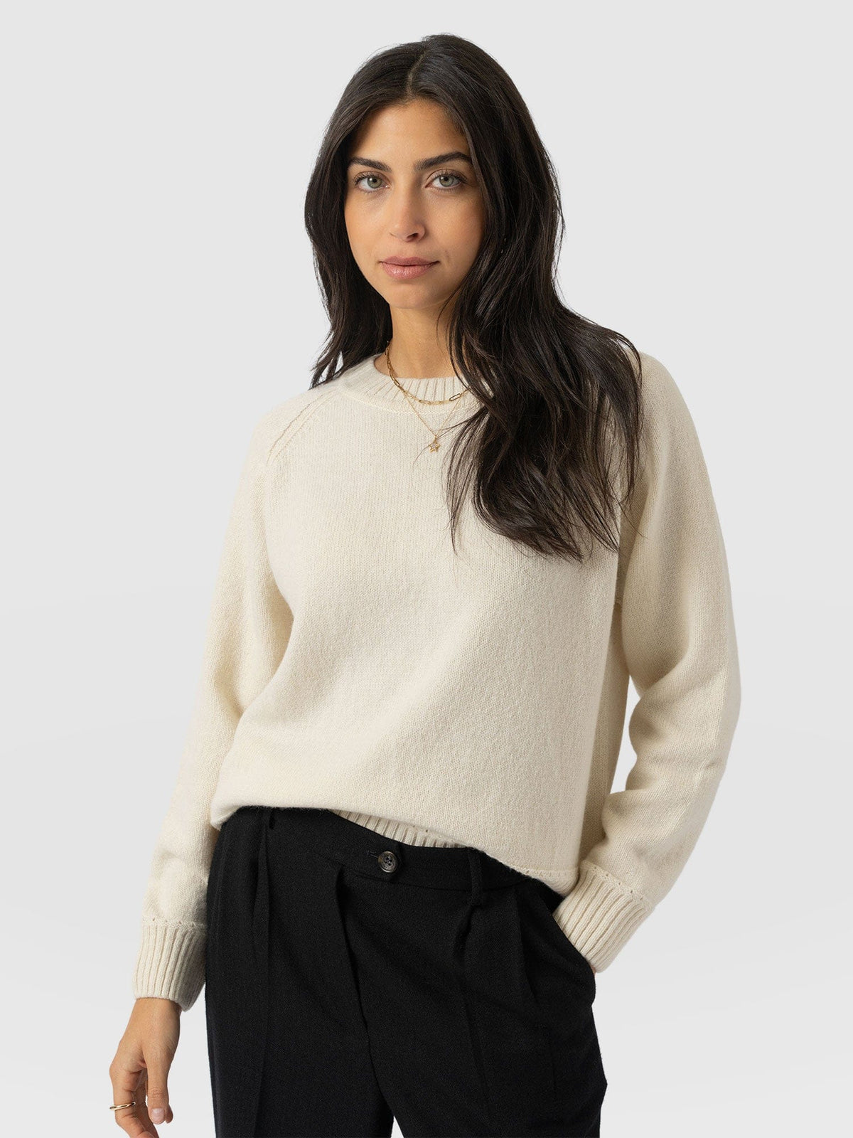 Oxford Cashmere Sweater - Cream