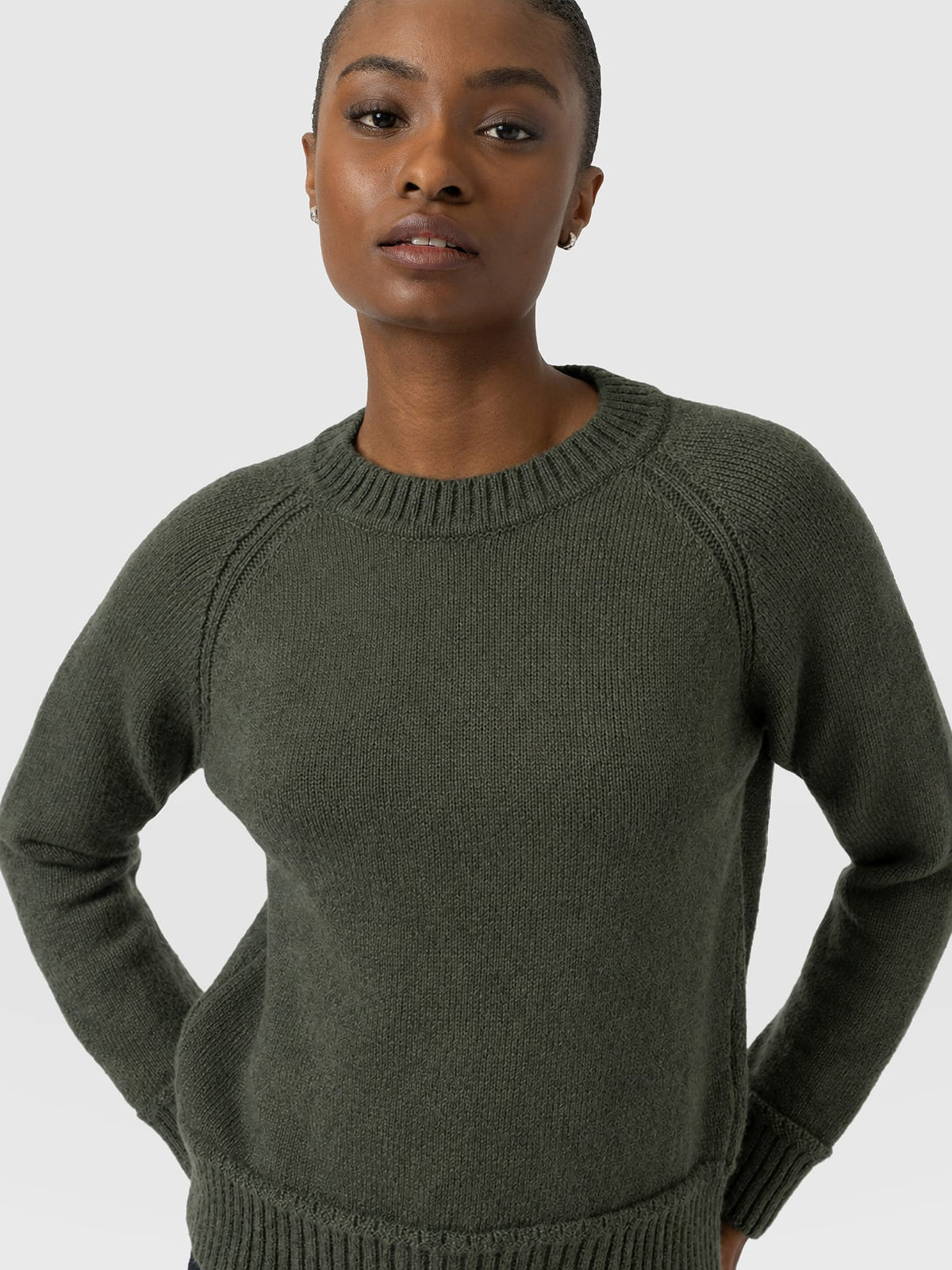 Oxford Cashmere Sweater - Khaki
