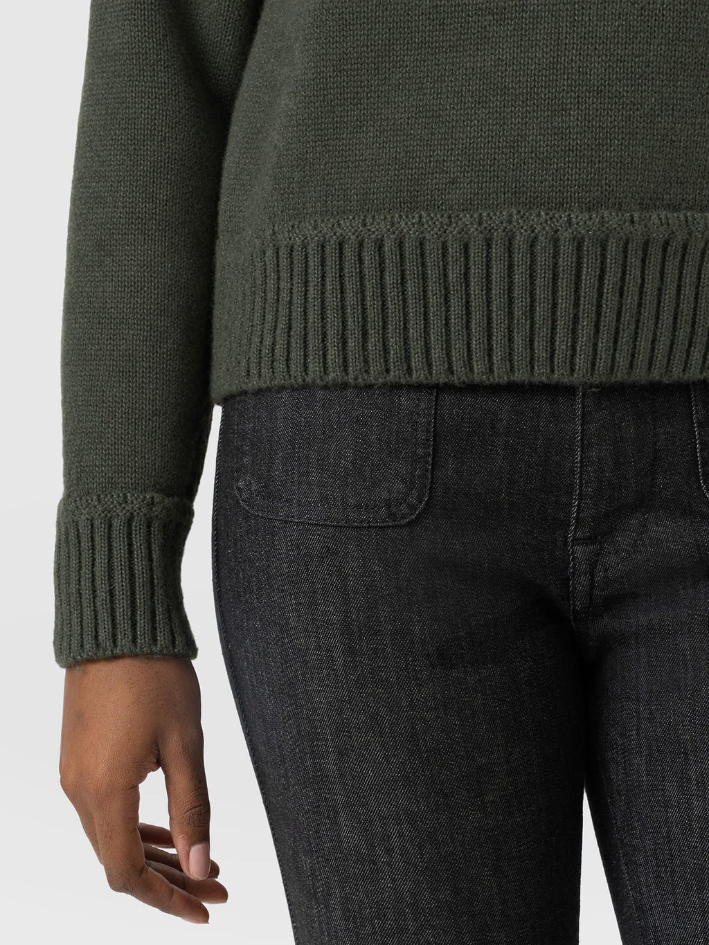 Oxford Cashmere Sweater - Khaki