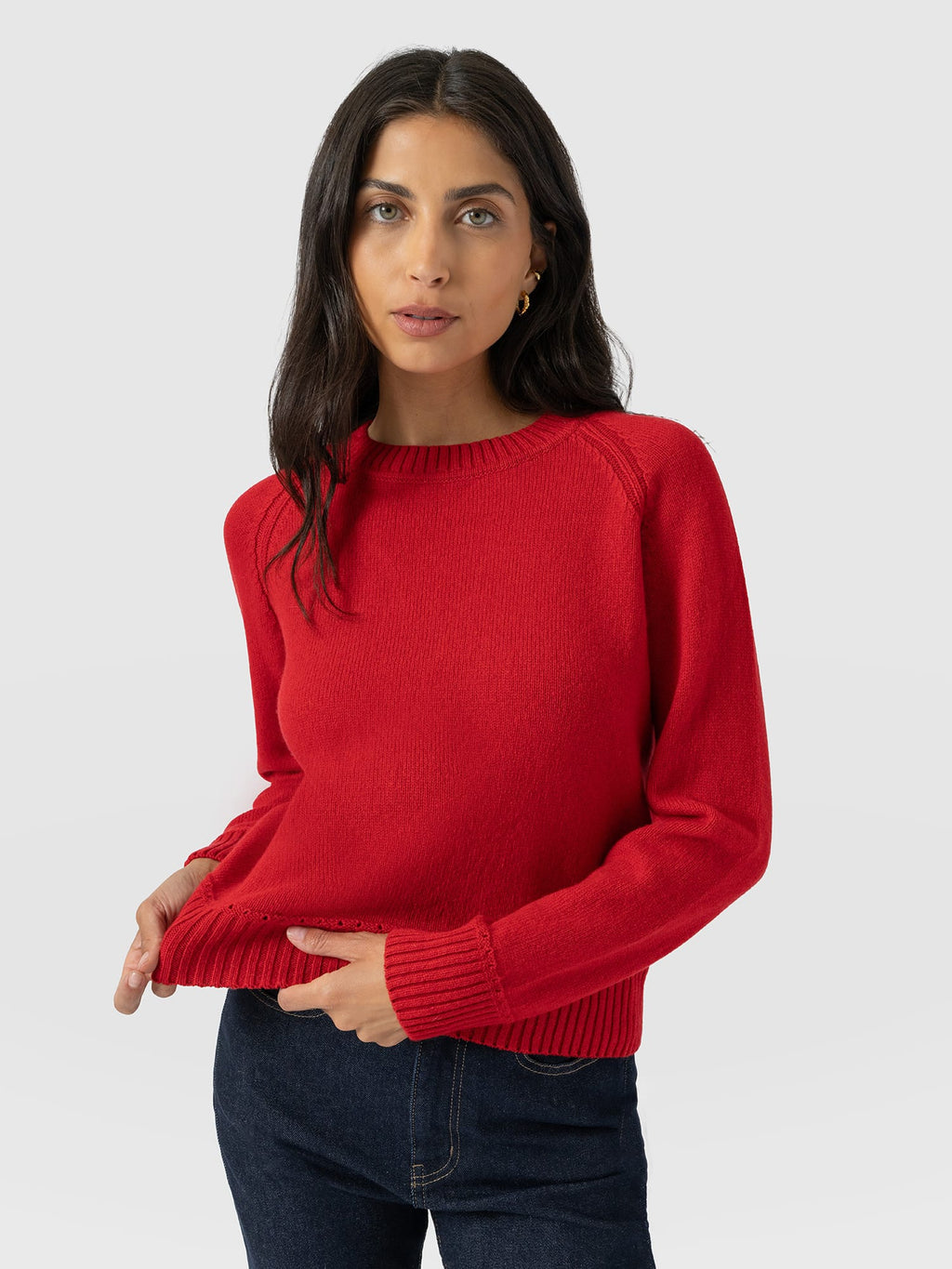 Oxford Cashmere Sweater - Red
