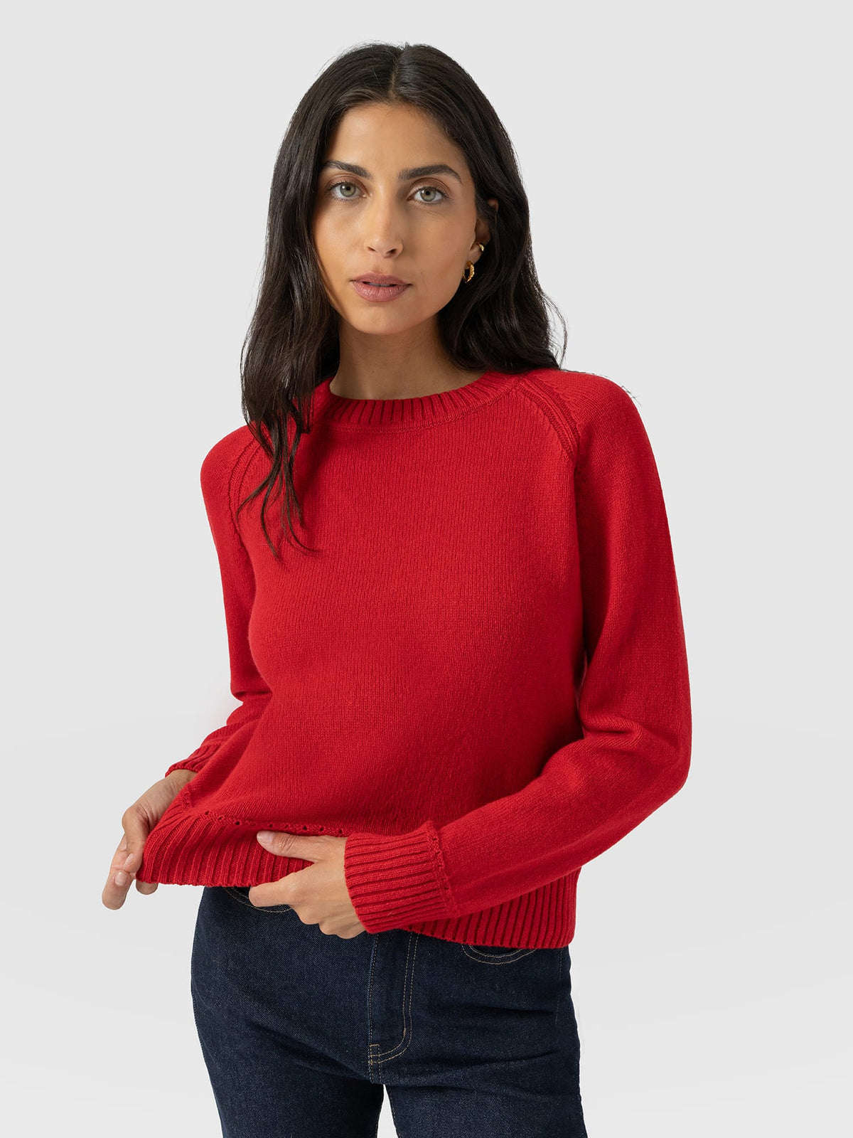 Oxford Cashmere Sweater - Red
