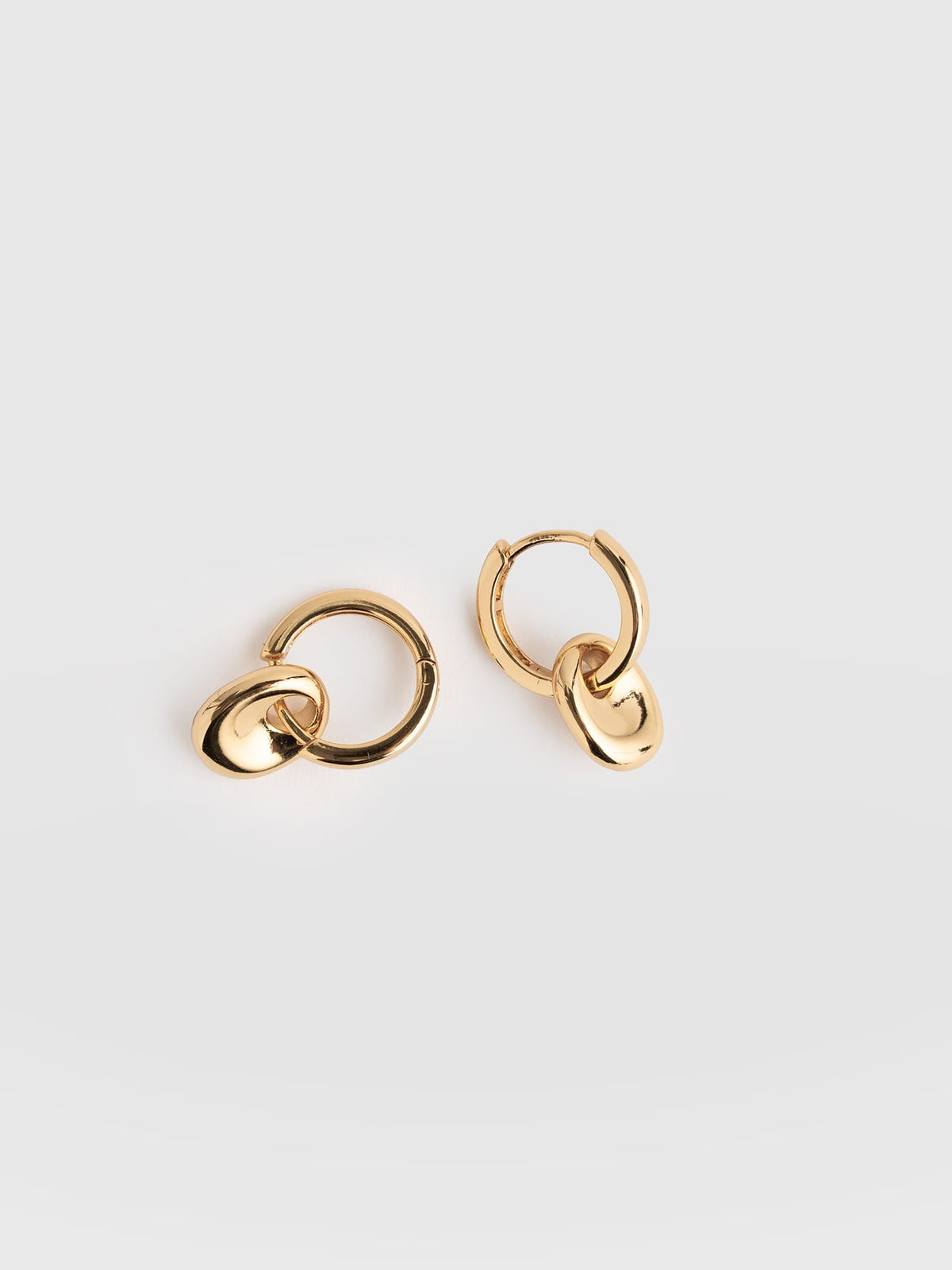 Pebble Drop Earrings - Gold