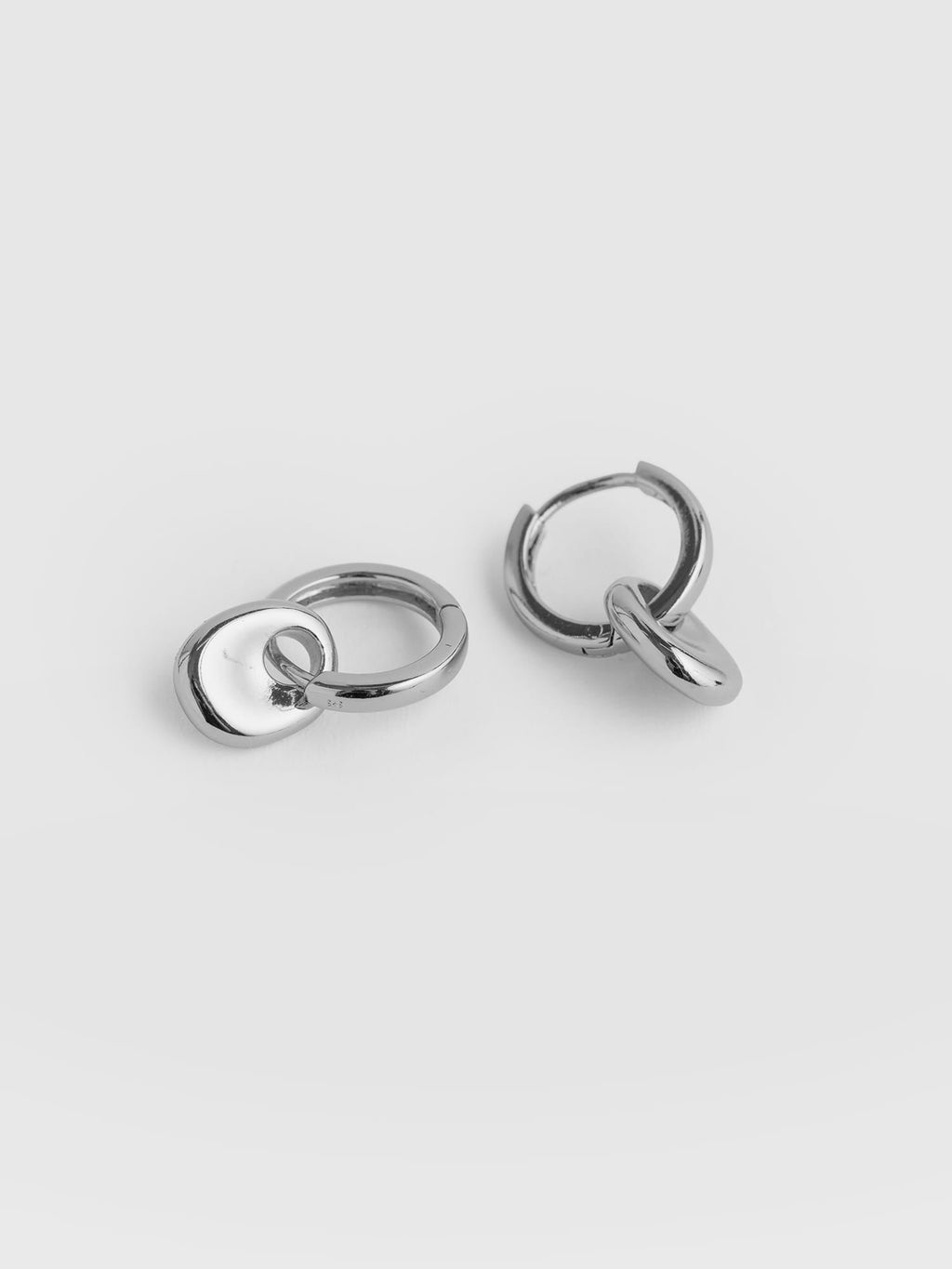 Pebble Drop Earrings - Silver