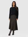 Piper Panelled Skirt - Brown Check