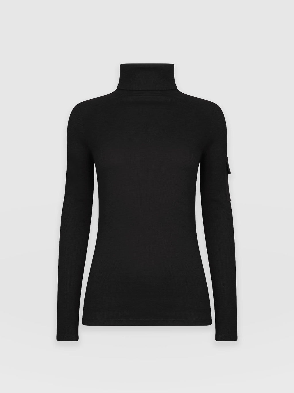 Pocket Turtle Neck - Black