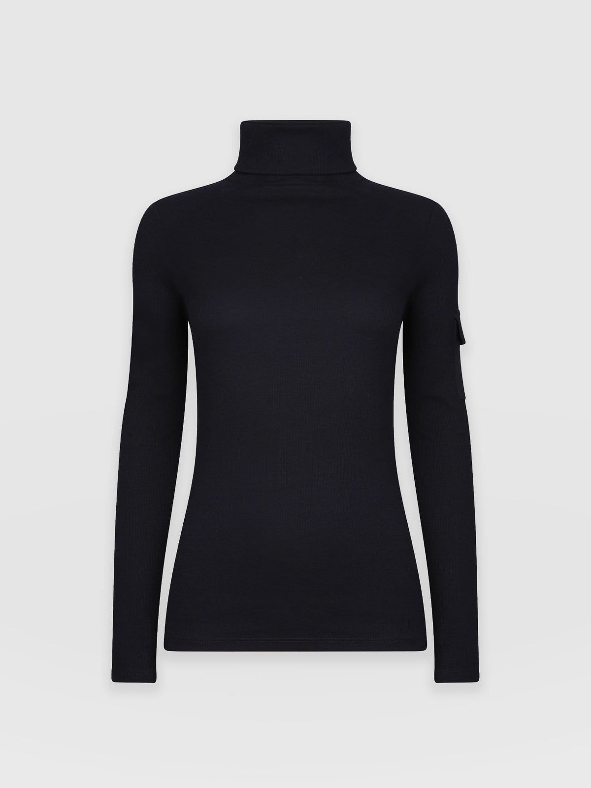 Pocket Turtle Neck - Navy