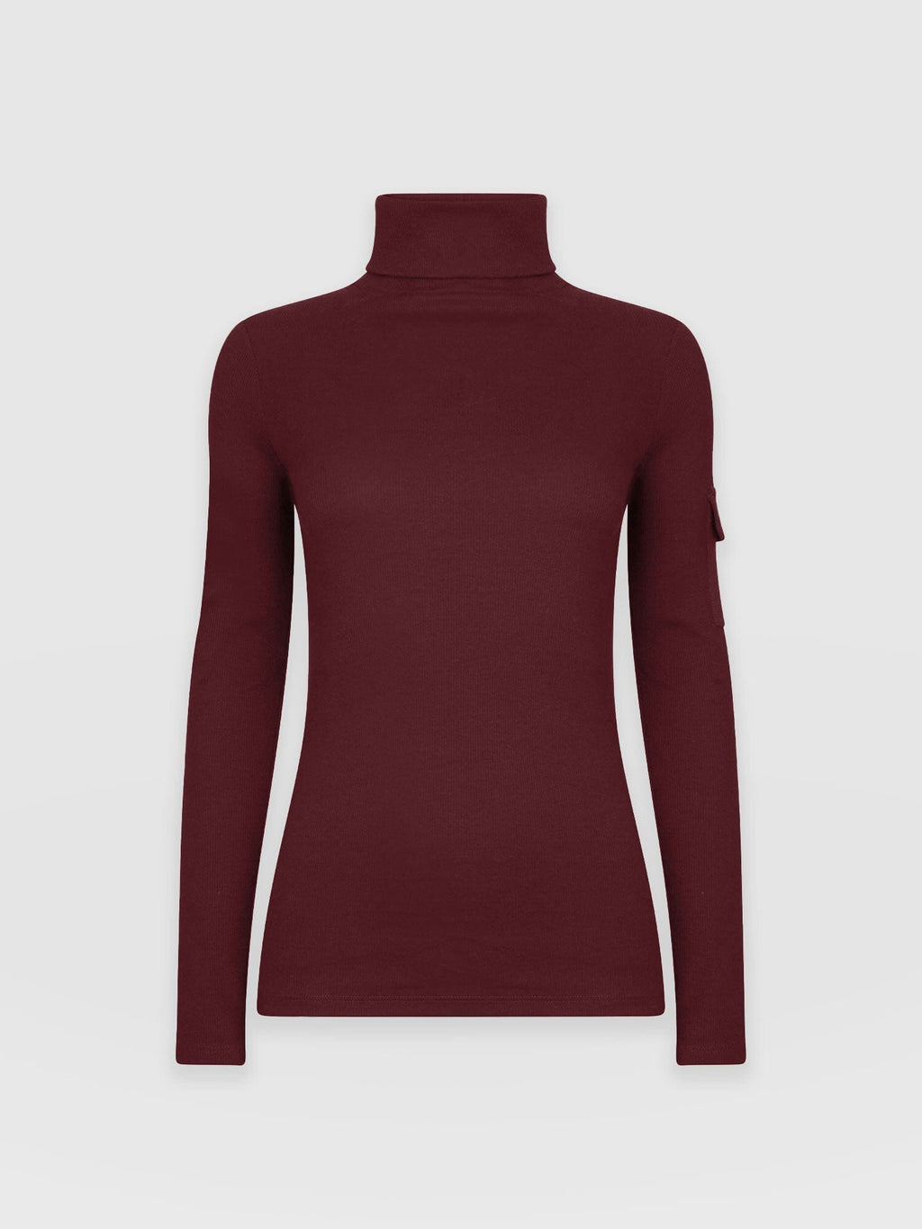 Pocket Turtle Neck - Burgundy