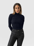 Pocket Turtle Neck - Navy