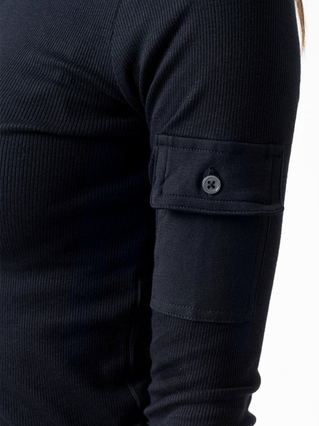 Pocket Turtle Neck - Navy