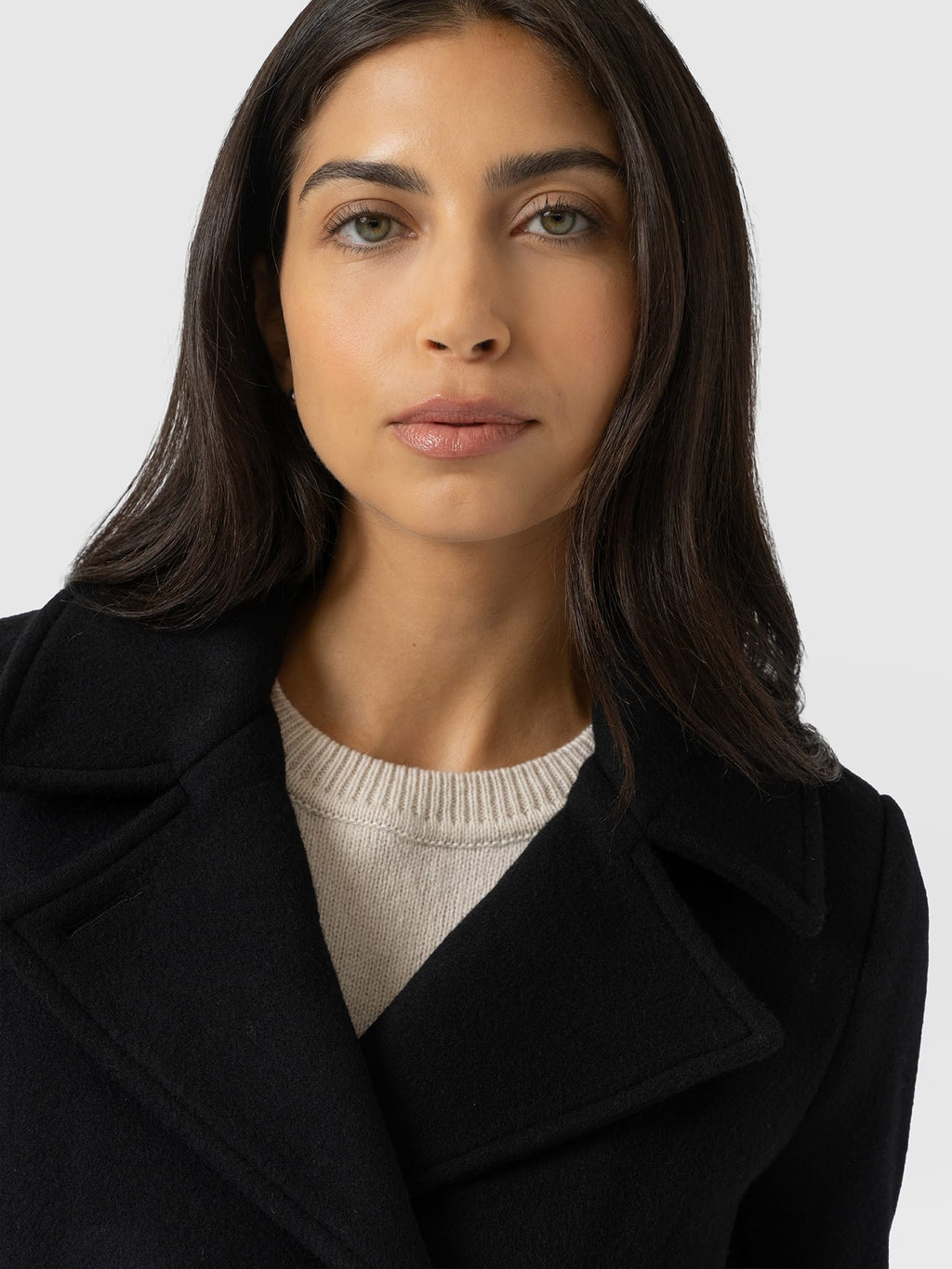 Quinn Pea Coat - Black