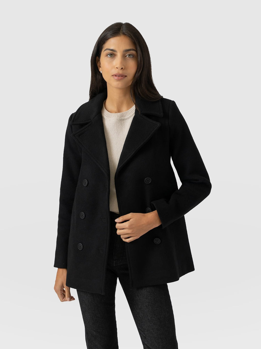 Quinn Pea Coat - Black