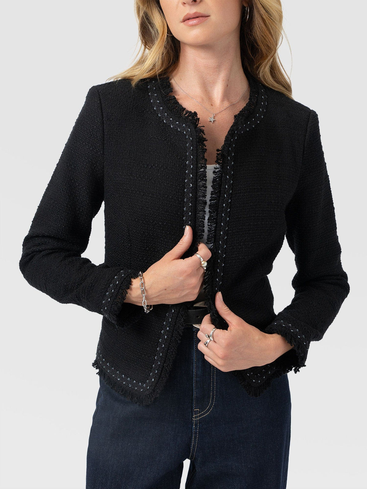 Rayner Jacket - Black Boucle
