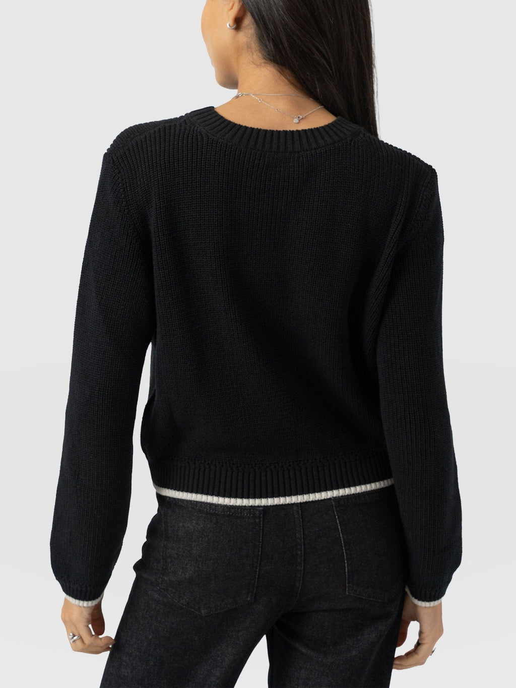 Remy Crop Sweater - Black