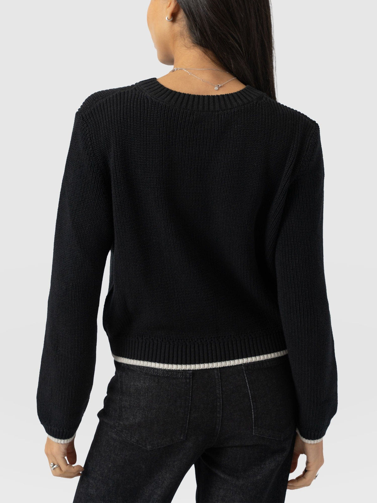 Remy Crop Sweater - Black