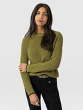 Remy Crop Sweater - Khaki