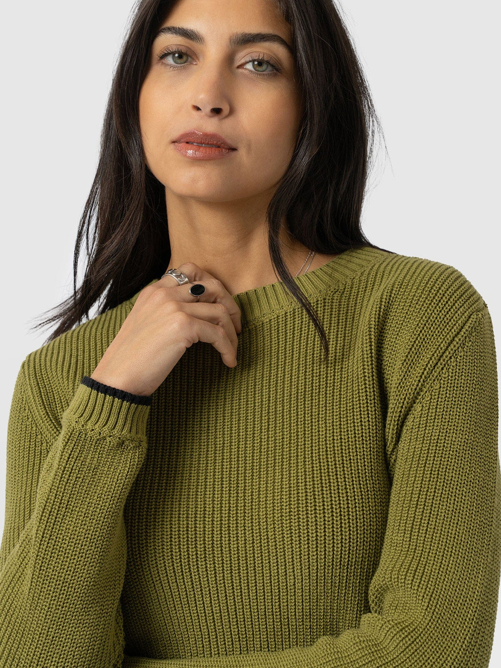 Remy Crop Sweater - Khaki