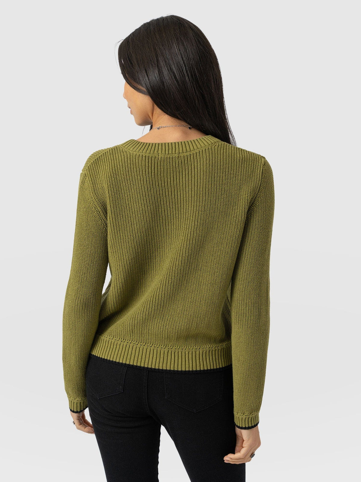 Remy Crop Sweater - Khaki