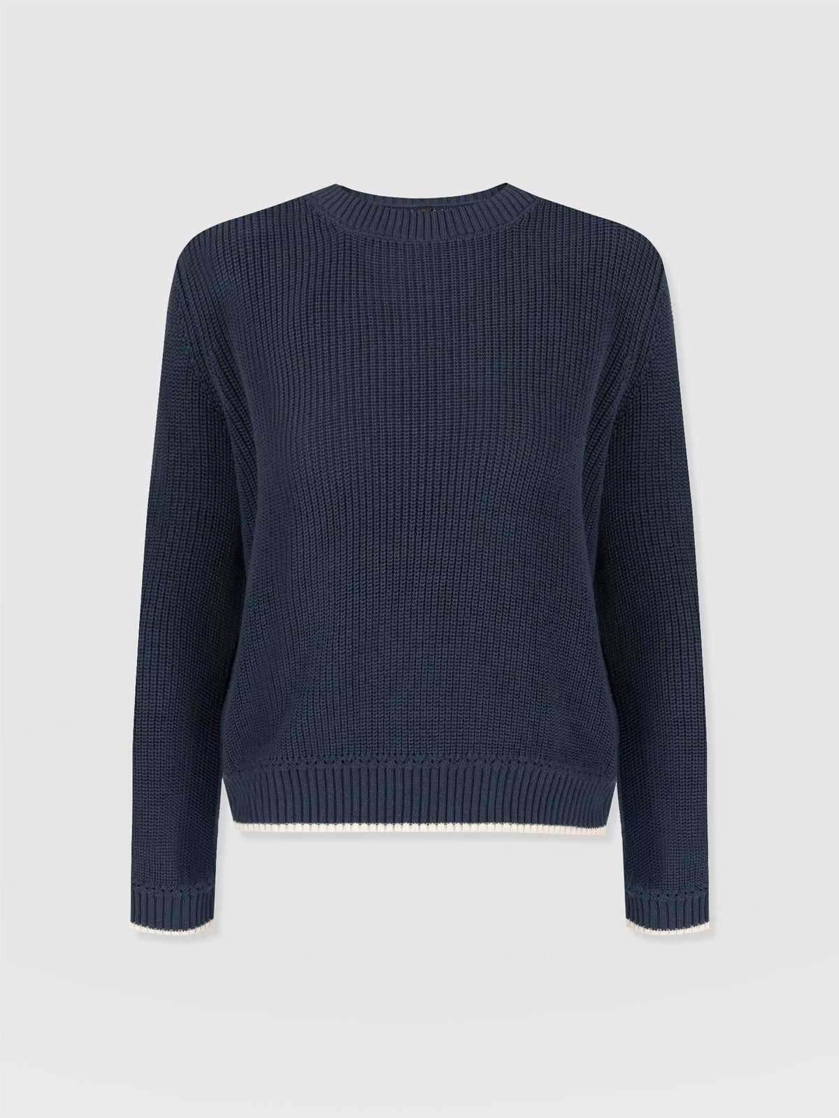 Remy Crop Sweater - Navy